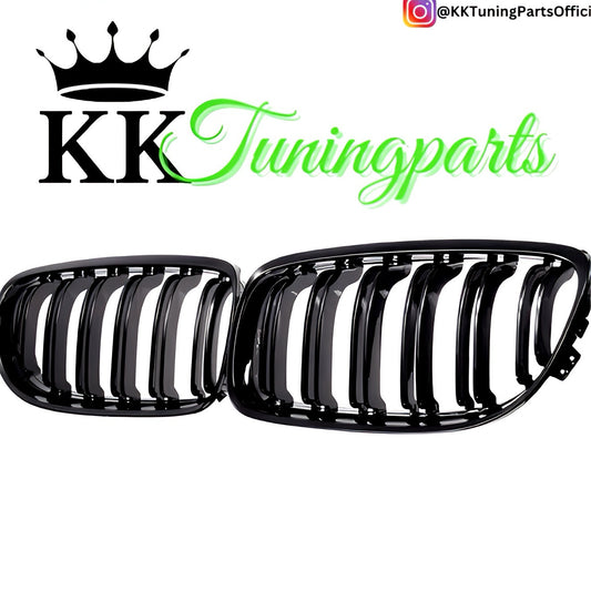 Performance Kühlergrill / Nieren - Schwarz Hochglanz / Doppelsteg - passend für BMW E90 E91 Limousine Touring LCI Facelift