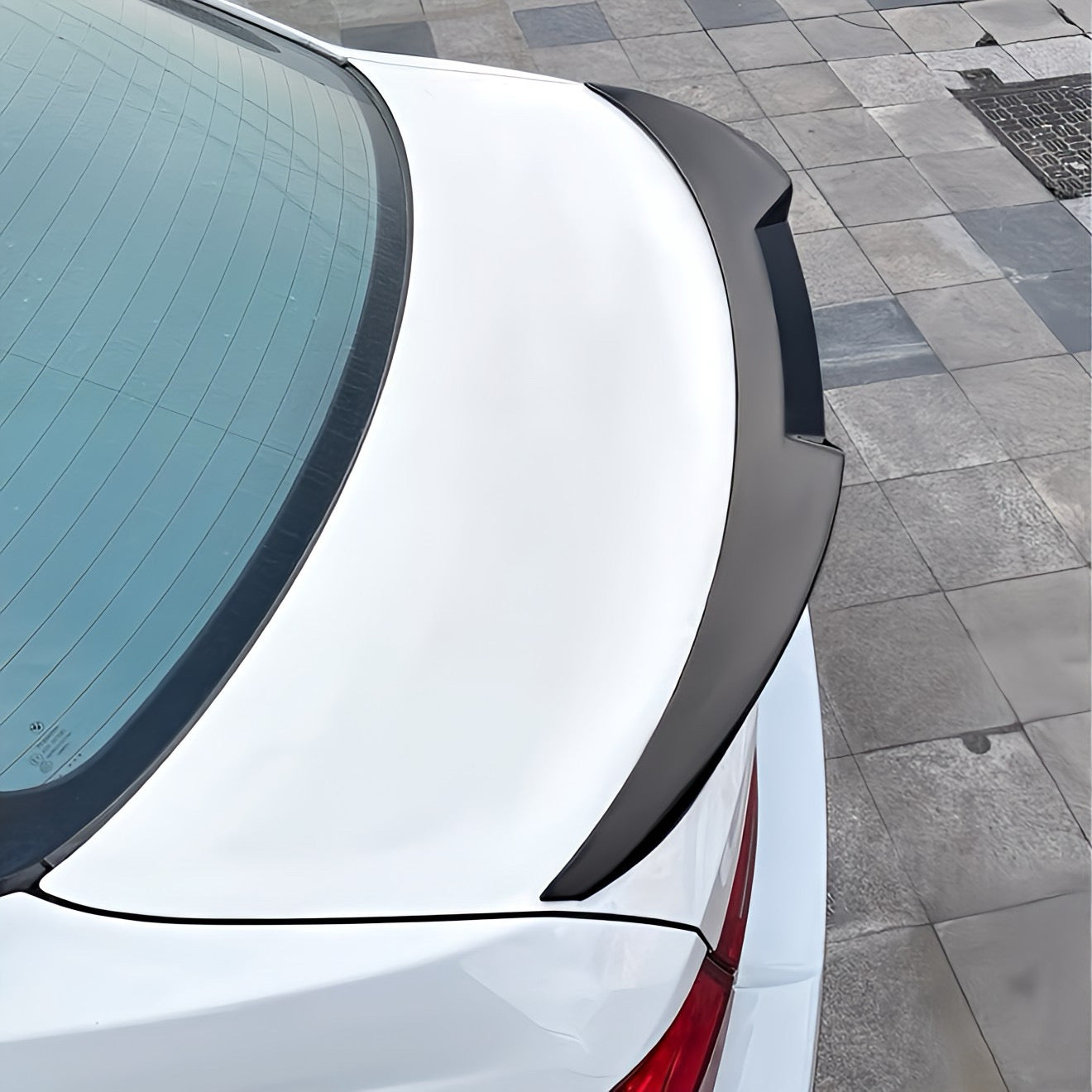 Performance Spoiler passend für BMW E90 - Schwarz Hochglanz M3 Design Limousine