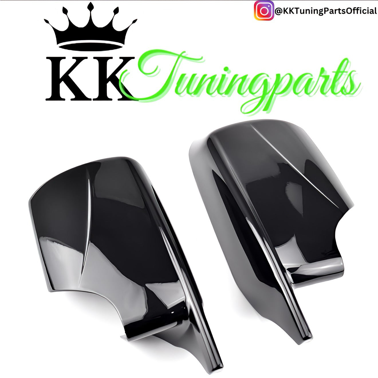 Performance Spiegelcover - Schwarz Hochglanz - passend für BMW 3er E46 Limousine Touring Compact 5er E39