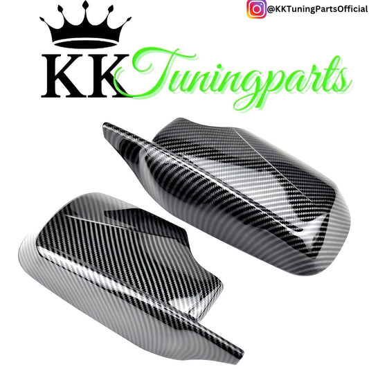 Performance Spiegelcover - Carbonlook - passend für BMW 3er E46 Limousine Touring Compact 5er E39