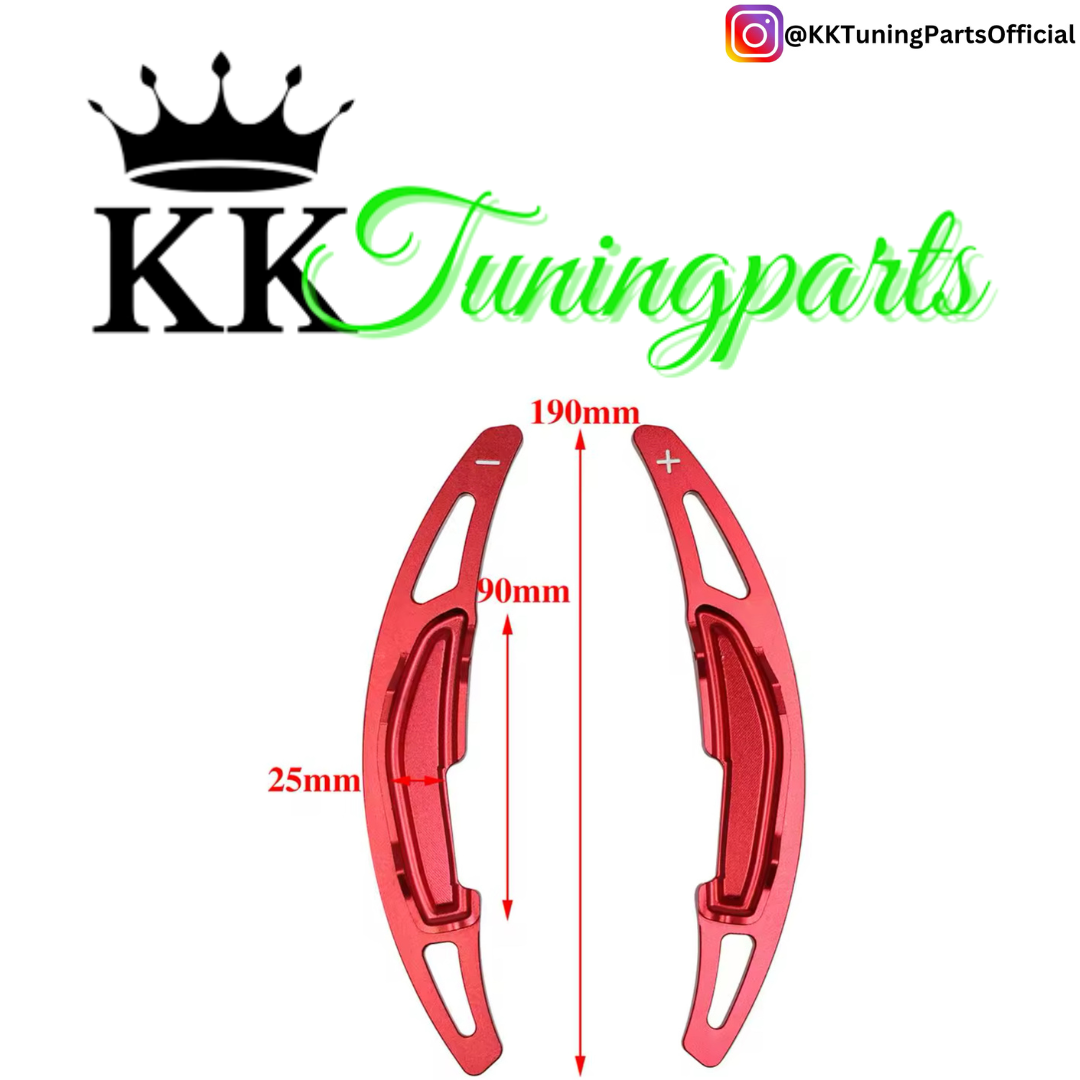 Performance Alu Schaltwippen / Paddles rot - passend für BMW M2 F87 M3 F80 M4 F82 F83 M5 F10 M6 F12 F13 X5 F85 X6 F86