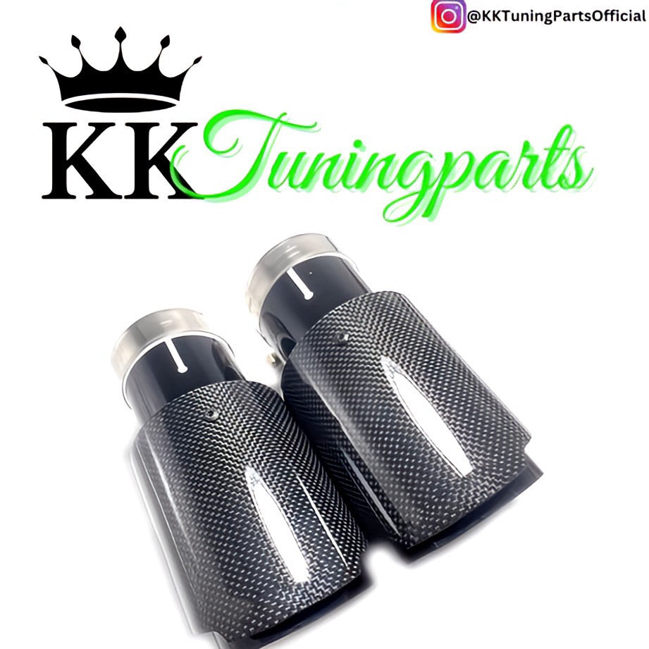 Performance Auspuffblenden -Echt Carbon - passend für 330i 335i BMW E30 E36 E39 E46 E60 E90 E92 E82 E88 F10 F30