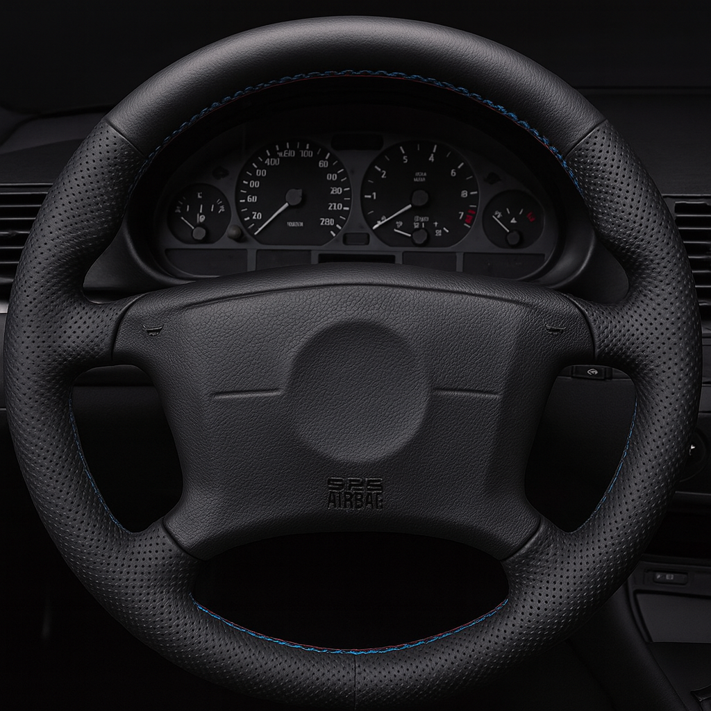 Performance Lenkradbezug - Leder glatt/perforiert - passend für BMW E46 E39 E36
