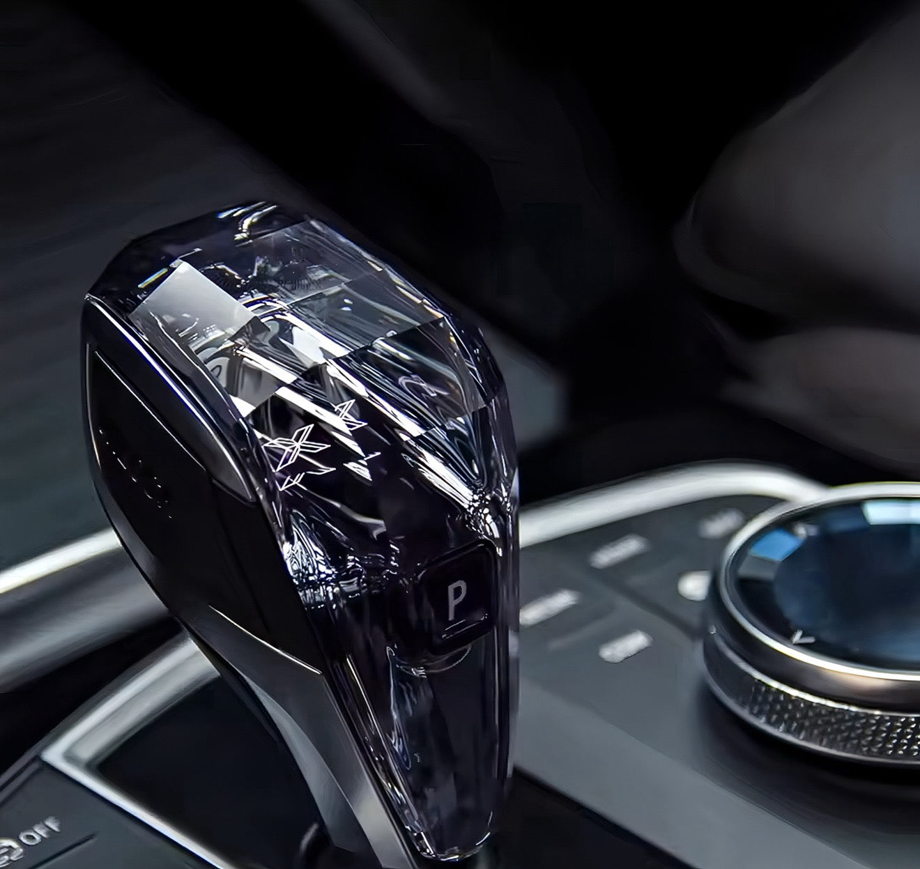 Performance Kristall Wahlhebel - X - 3er Set inkl. iDrive & Start- Knopf passend für BMW X3 G01 G08 X4 G02 X5 G05 X6 G06 X7 G07