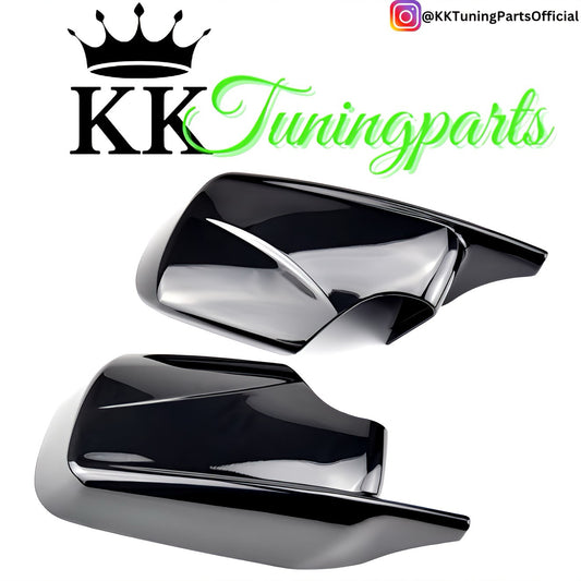 Performance Spiegelcover - Schwarz Hochglanz - passend für BMW 3er E46 Limousine Touring Compact 5er E39