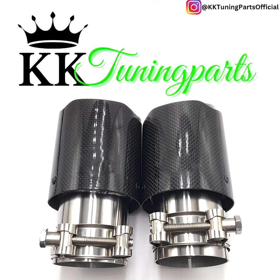 Performance Auspuffblenden -Echt Carbon - passend für 330i 335i BMW E30 E36 E39 E46 E60 E90 E92 E82 E88 F10 F30