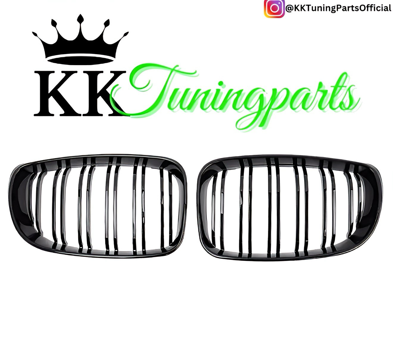 Performance Kühlergrill / Nieren - Schwarz Hochglanz / Doppelsteg - passend für BMW E81 E82 E87 E88