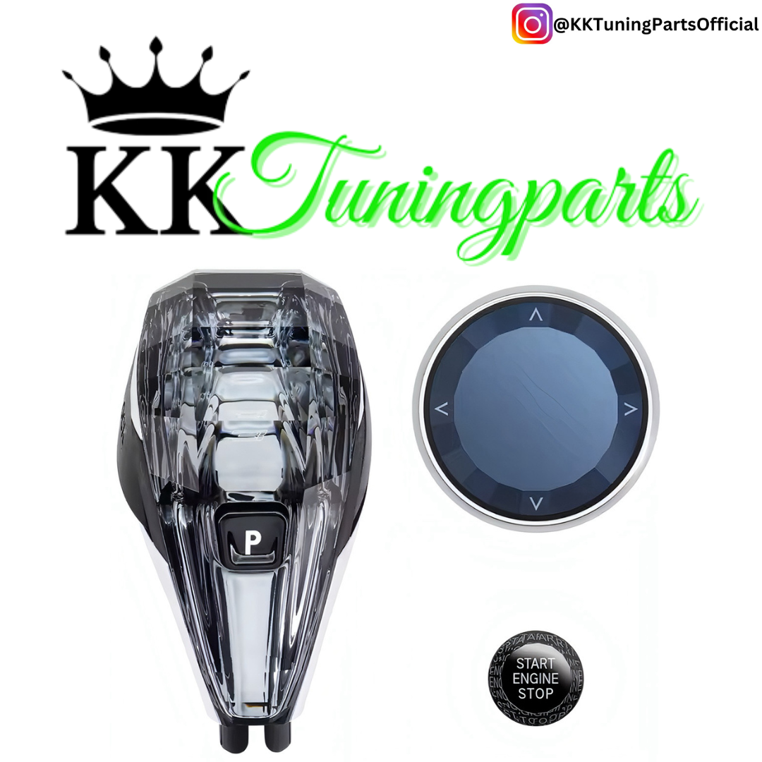 Performance Kristall Wahlhebel - X - 3er Set inkl. iDrive & Start- Knopf passend für BMW X3 G01 G08 X4 G02 X5 G05 X6 G06 X7 G07