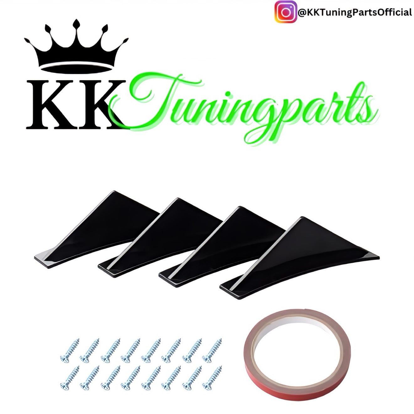 Performance Diffusor Splitter / Flaps - Schwarz Hochglanz - passend für BMW E30 E36 E39 E46 E60 E90 E92 E82 E88 F10 F30