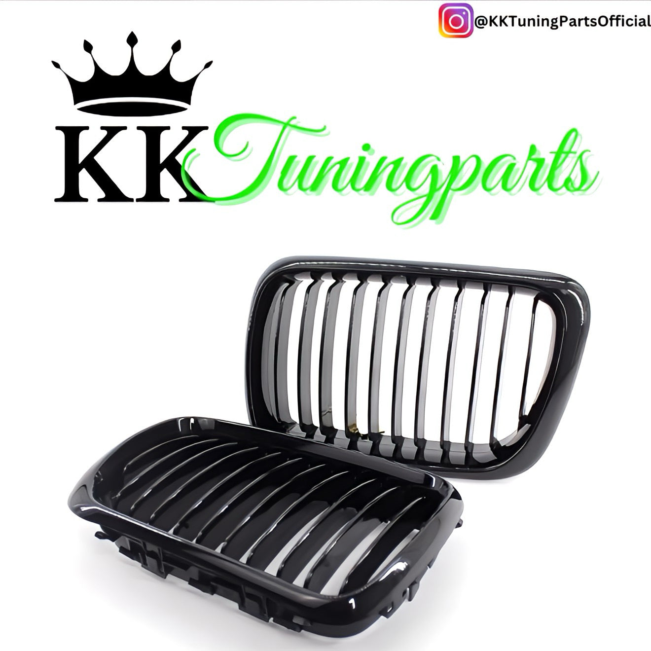 Performance Kühlergrill / Nieren - Schwarz Hochglanz - Facelift passend für BMW E36 Coupé Cabrio Limousine Touring