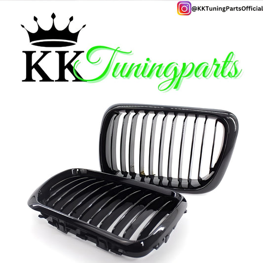 Performance Kühlergrill / Nieren - Schwarz Hochglanz - Facelift passend für BMW E36 Coupé Cabrio Limousine Touring