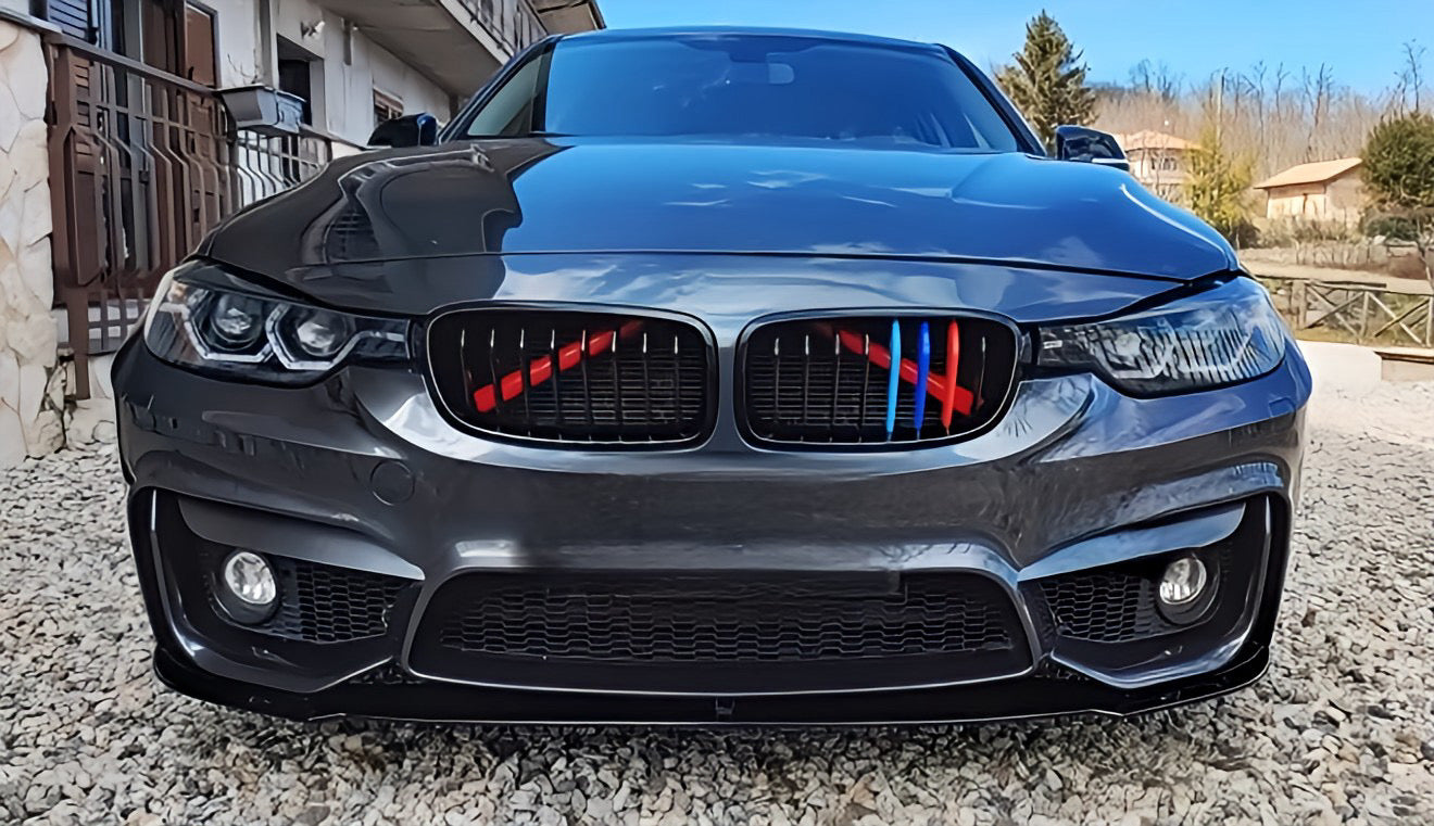 Performance Kühlergrill Cover / Abdeckung - Blau, Rot, Gelb - passend für BMW F01 F02 F03 F04 F06 F07 F10 F11 F12 F13 F18 F39 F45 F46 F48 F49 E60 E61 E65 E66 E90 E91 E92 E93