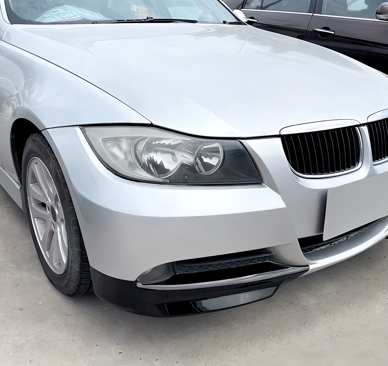 Performance Flaps / Splitter - Schwarz Hochglanz - passend für BMW E90 E91 PreLCI VorFacelift