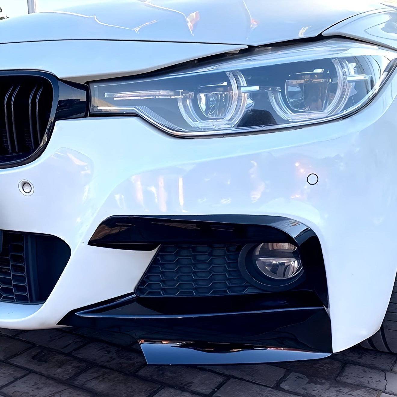 Performance Flaps / Splitter - Schwarz Hochglanz - passend für BMW F30 F31 F35