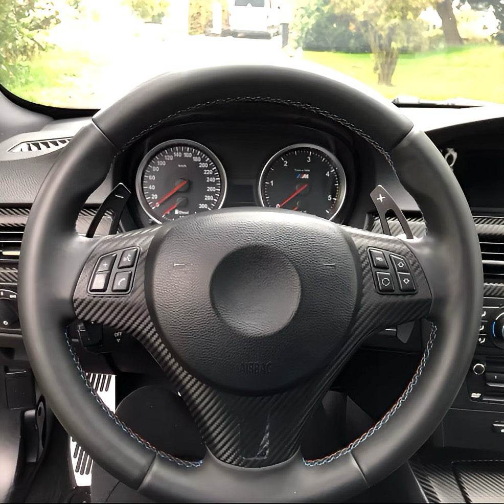 Performance Alu Schaltwippen / Paddles silber - passend für BMW M3 E90 E91 E92 E93 M1 E81 E82 E87 E88