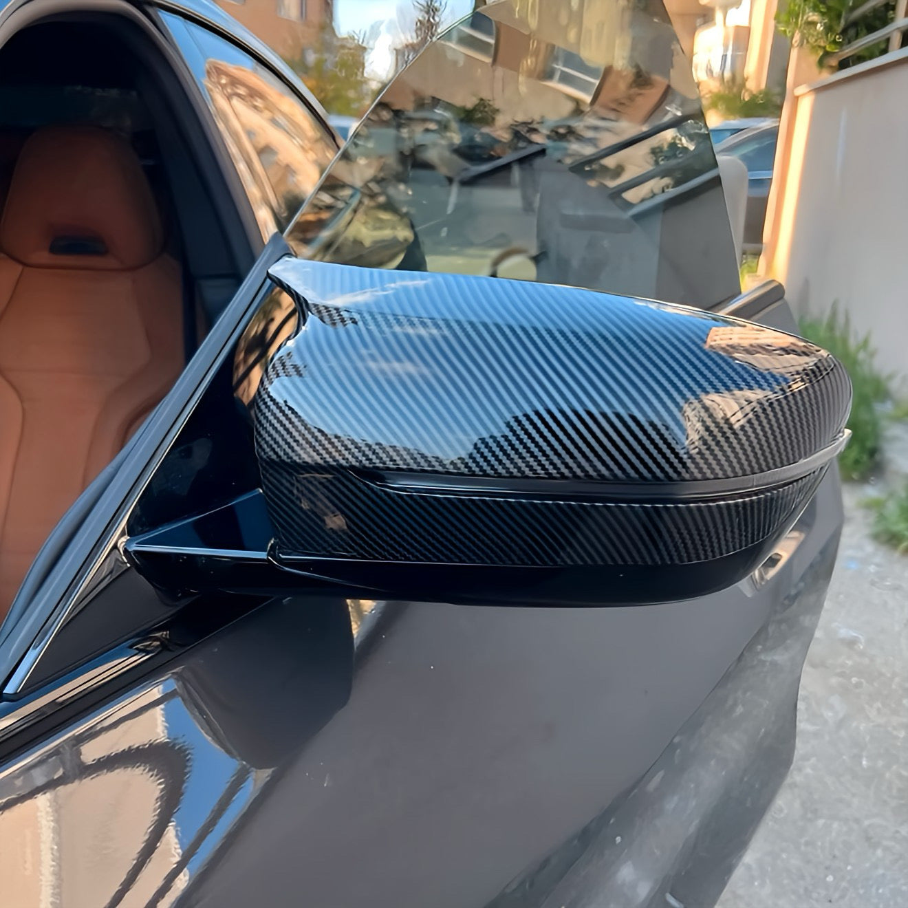Performance Spiegelcover - Carbonlook - passend für BMW 3er G20 G21 G28 4er G22 G23 G24 5er G30 G31 G38 7er G11 G12 8er G14 G15 G16