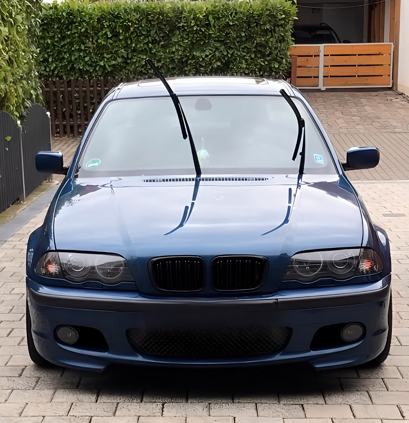 Performance Kühlergrill / Nieren - Schwarz Hochglanz / Doppelsteg - passend für BMW E46 Coupé Cabrio VorFacelift