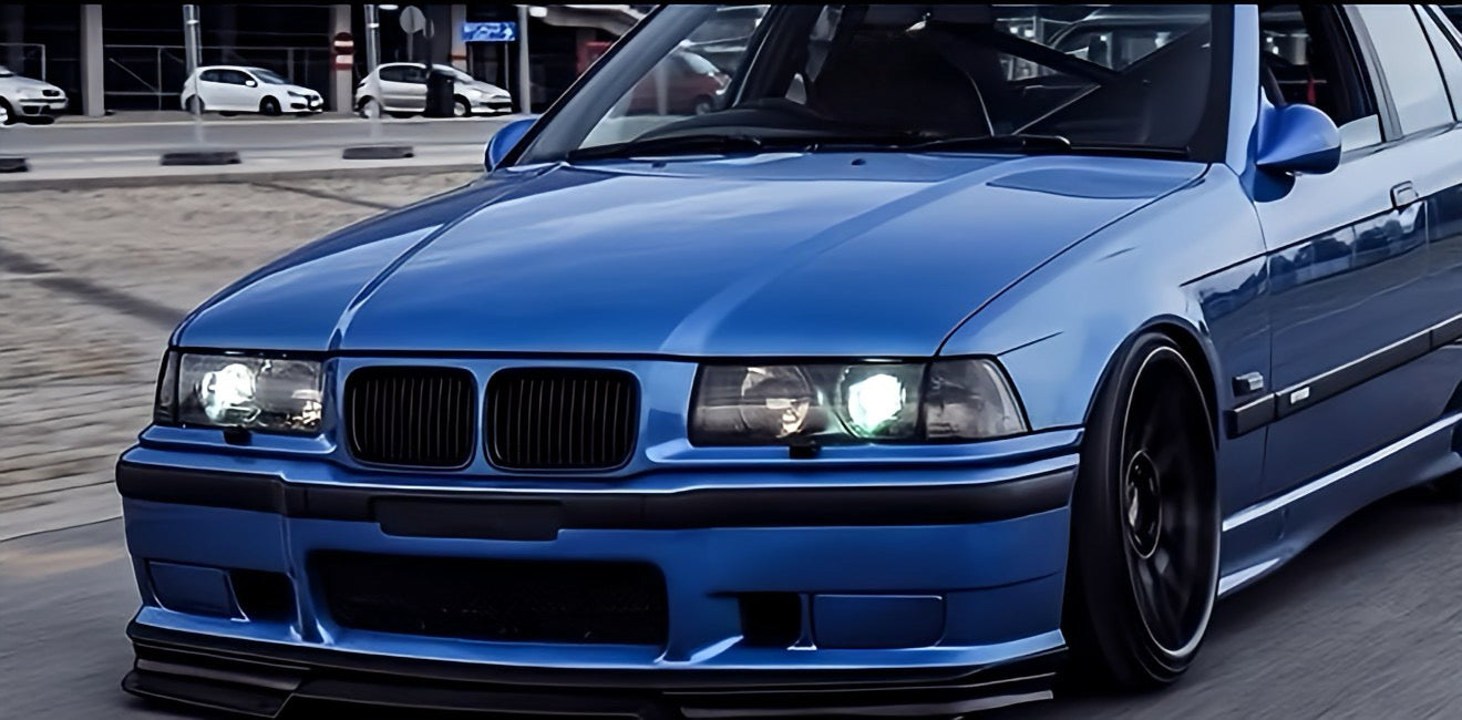 Performance Kühlergrill / Nieren - Schwarz Hochglanz - Vor Facelift passend für BMW E36 Coupé Cabrio Limousine Touring
