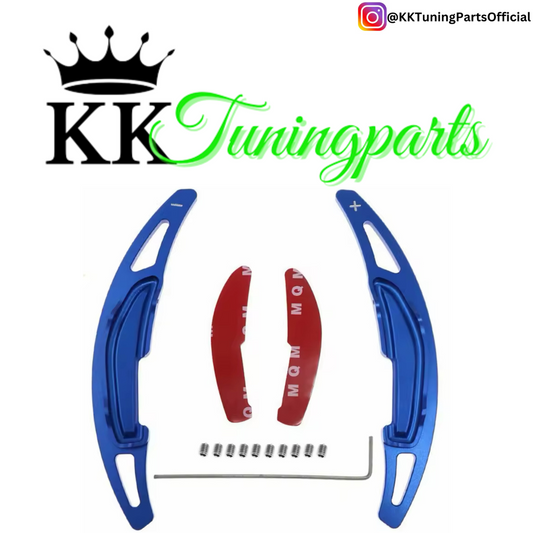 Performance Alu Schaltwippen / Paddles blau - passend für BMW M2 F87 M3 F80 M4 F82 F83 M5 F10 M6 F12 F13 X5 F85 X6 F86