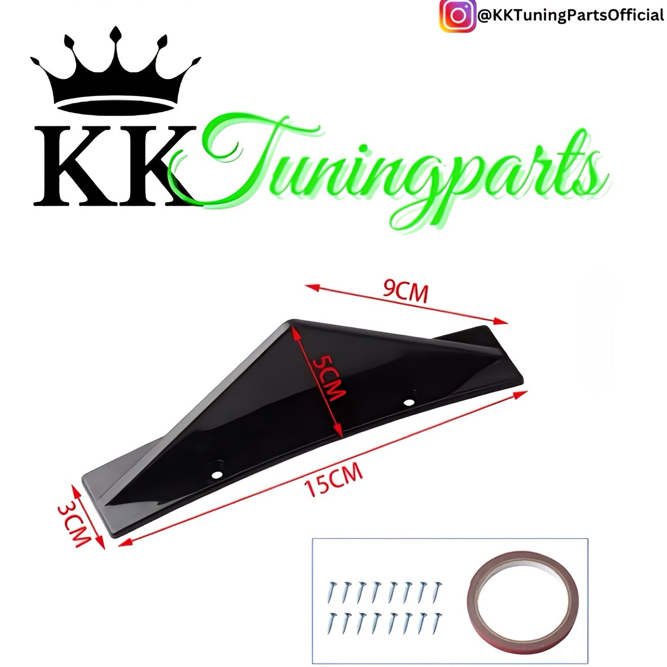 Performance Diffusor Splitter / Flaps - Schwarz Hochglanz - passend für BMW E30 E36 E39 E46 E60 E90 E92 E82 E88 F10 F30