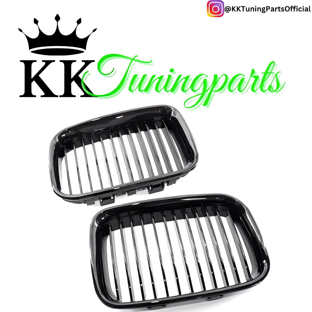Performance Kühlergrill / Nieren - Schwarz Hochglanz - Facelift passend für BMW E36 Coupé Cabrio Limousine Touring