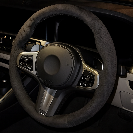 Performance Lenkradbezug - Alcantara perforiert - passend für BMW G20 G21 G22 G23 G26 G30 G31 G32 G11 G12 G14 G15 G16 G01 G02 G05 G06 G07 X3 X4 X5 X6