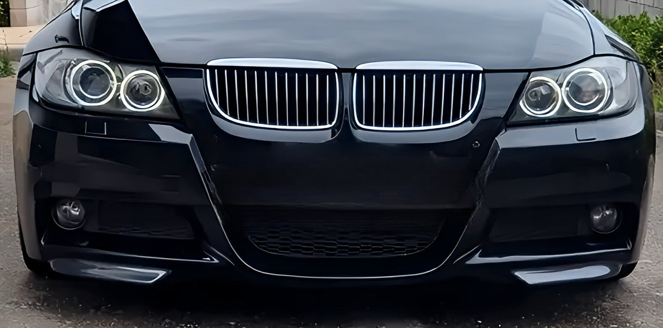 Performance Flaps / Splitter - Schwarz Hochglanz - passend für BMW E90 E91 PreLCI VorFacelift