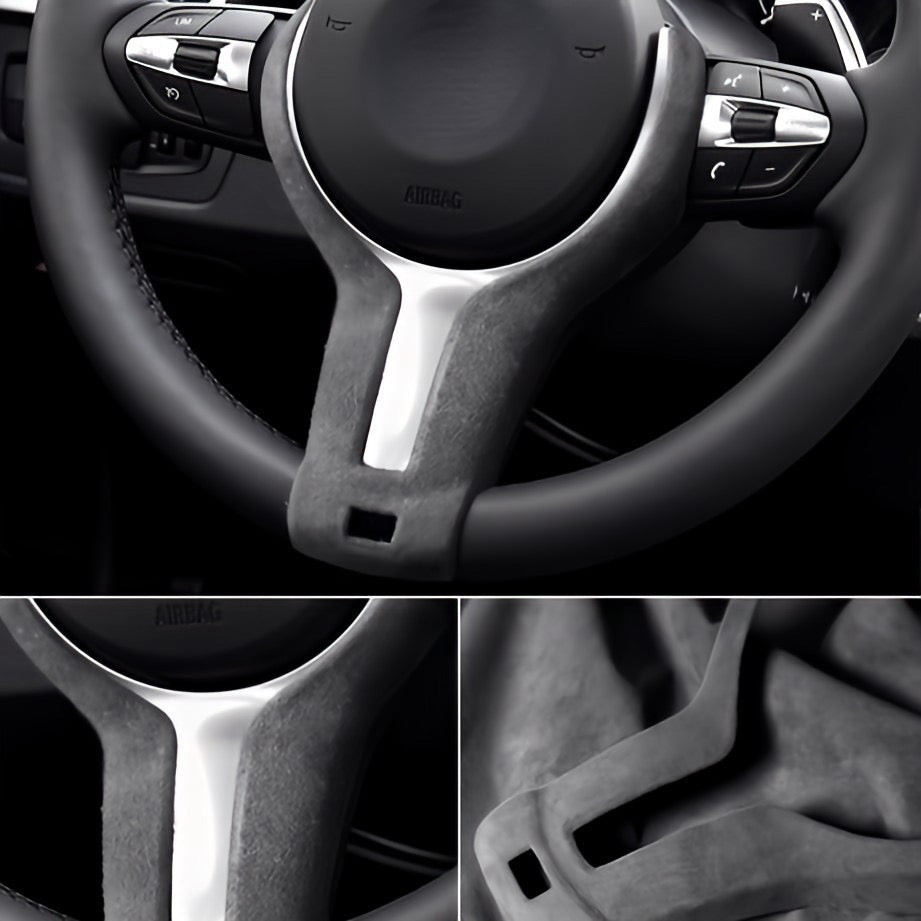 Performance Lenkradspange - Alcantara - passend für BMW F20 F21 F45 F22 F23 F46 F30 F31 F34 F32 F33 F36 F10 F11 F07 F12 F06 F13 X1 F48 X2 F39 X3 F25 X4 F26 X5 F15 X6 F16