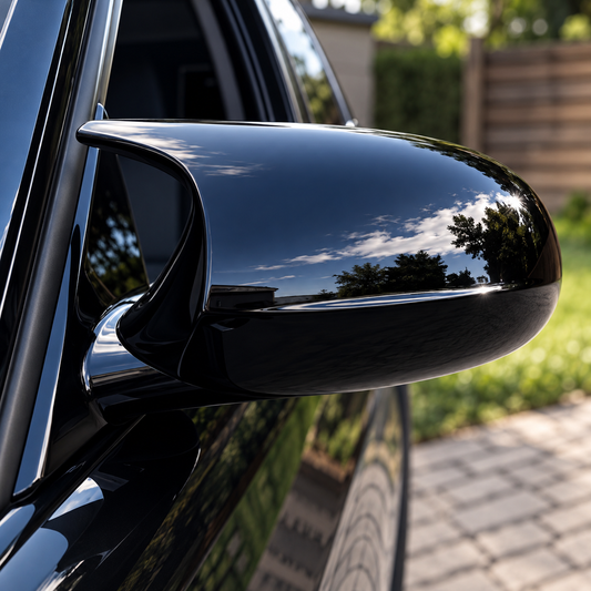 Performance Spiegelkappen passend für BMW E81 E87 E82 E88 E90 E91 E92 E93 LCI – Schwarz Hochglanz