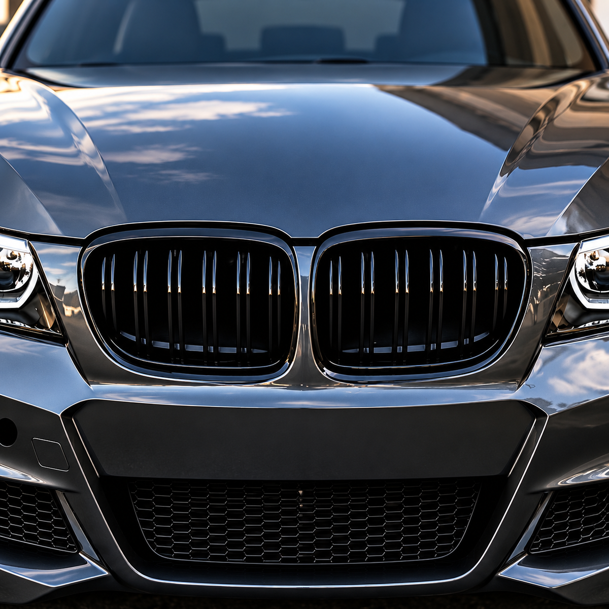 Performance Kühlernieren passend für BMW E90 E91 LCI – Schwarz Hochglanz