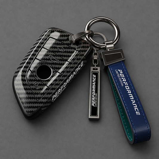 Schlüsselhülle Schlüsselcover passend für BMW F40 F44 G42 G20 G21 G22 G23 G30 G31 F90 G11 G12 G14 G15 G16 F48 F39 G01 G02 G05 G06 G07 G29 – Carbonoptik