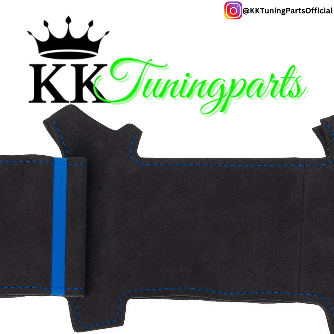 Performance Lenkradbezug passend für BMW E81 E82 E87 E88 E90 E91 E92 E93 E84 – Alcantara blaue 12-Uhr-Markierung