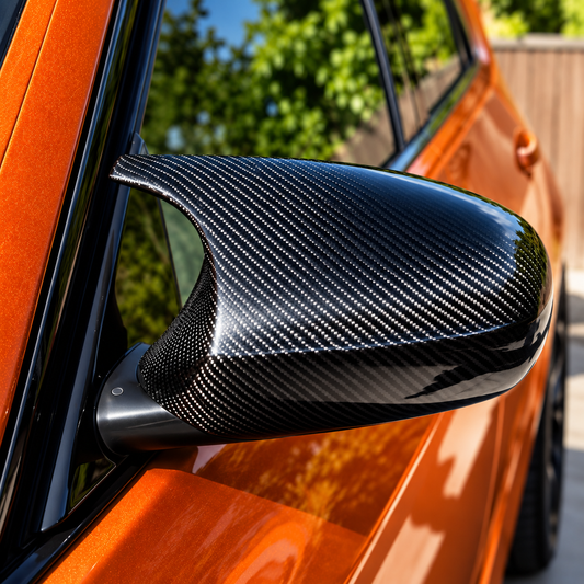 Performance Spiegelkappen passend für BMW E81 E87 E82 E88 E90 E91 E92 E93 LCI – Echt Carbon
