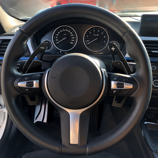 Performance Alu Schaltwippen / Paddles passend für BMW F20 F21 F22 F23 F30 F31 F32 F33 M2 F87 M3 F80 M4 F82 F83 X5 F15 X6 F16 i8 I12 - Schwarz