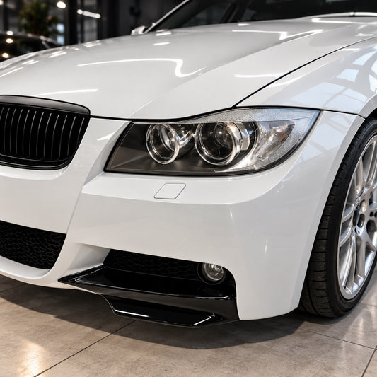 Performance Front Flaps passend für BMW E90 E91 Pre-LCI M-Paket – Schwarz Hochglanz