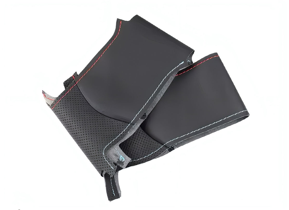 Performance Lenkradbezug passend für BMW E36 E46 E39 E38 E31 E83 E53 Z3 – Leder blau/rote Naht