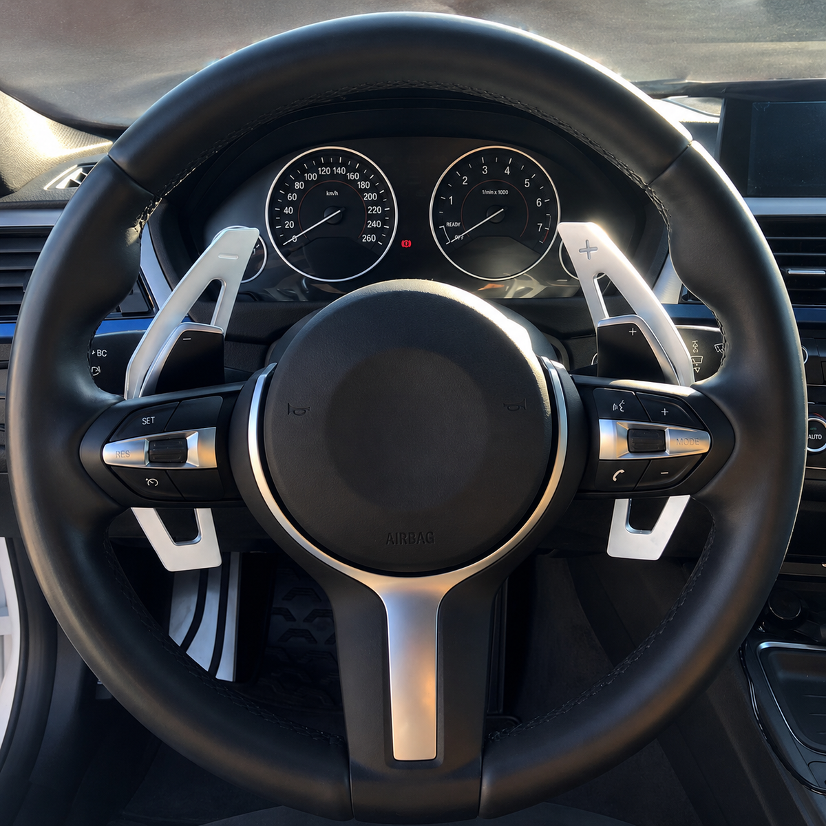 Performance Alu Schaltwippen / Paddles passend für BMW F20 F21 F22 F23 F30 F31 F32 F33 M2 F87 M3 F80 M4 F82 F83 X5 F15 X6 F16 i8 I12 - Silber