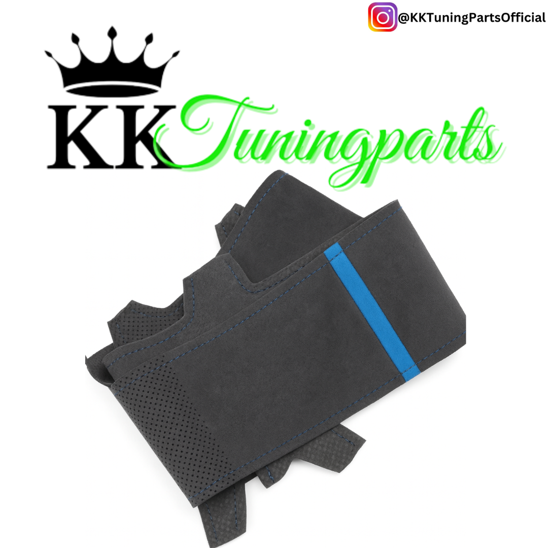 Performance Lenkradbezug passend für BMW E36 E46 E39 E38 E31 E83 E53 Z3 – Alcantara blaue 12-Uhr-Markierung