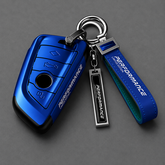Schlüsselhülle Schlüsselcover passend für BMW F40 F44 G42 G20 G21 G22 G23 G30 G31 F90 G11 G12 G14 G15 G16 F48 F39 G01 G02 G05 G06 G07 G29 – Blau