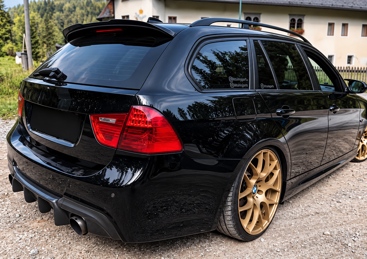 Performance Dachspoiler passend für BMW 3er Touring E91 – Schwarz Hochglanz