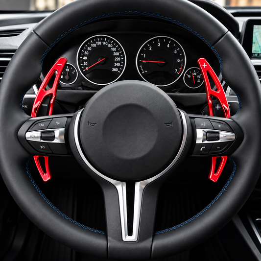 Performance Alu Schaltwippen / Paddles passend für BMW M2 F87 M3 F80 M4 F82 F83 M5 F10 M6 F06 F12 F13 X5 M F85 X6 M F86 - Rot