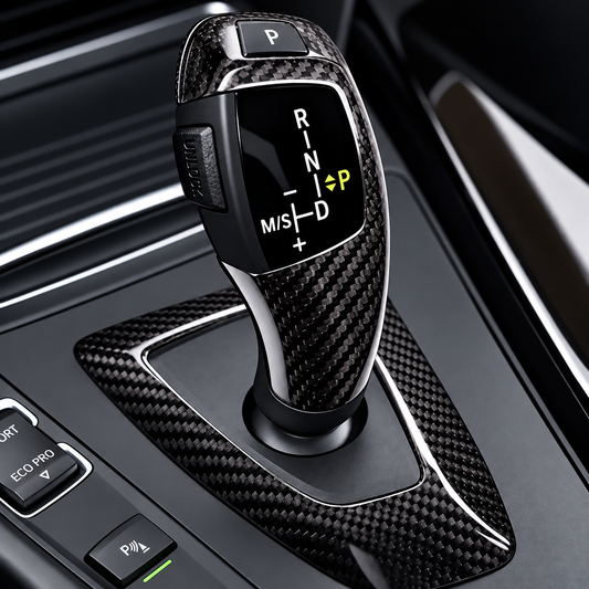 Performance Wahlhebel Cover + Rahmen passend für BMW E60 E61 E63 E64 E70 E71 E72 – Echt Carbon