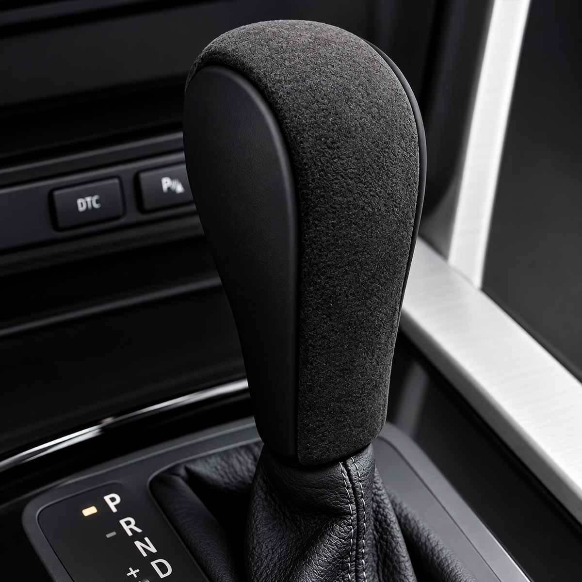 Performance Wahlhebelcover passend für BMW E81 E82 E87 E36 E46 E90 E91 E92 E93 E39 E60 E61 E38 E83 E53 Z3 Z4 – Alcantara