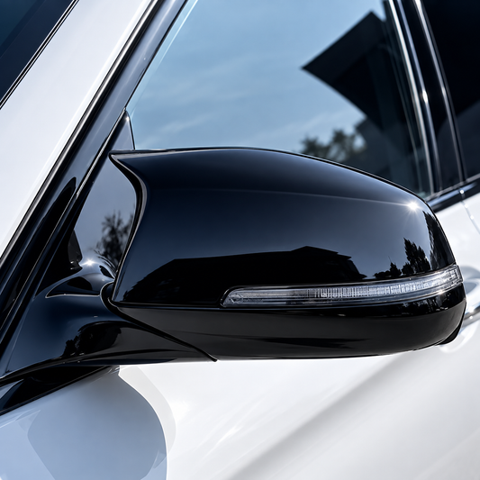 Performance Spiegelkappen passend für BMW F10 F11 F18 F07 F06 F12 F13 F01 F02 F03 – Schwarz Hochglanz