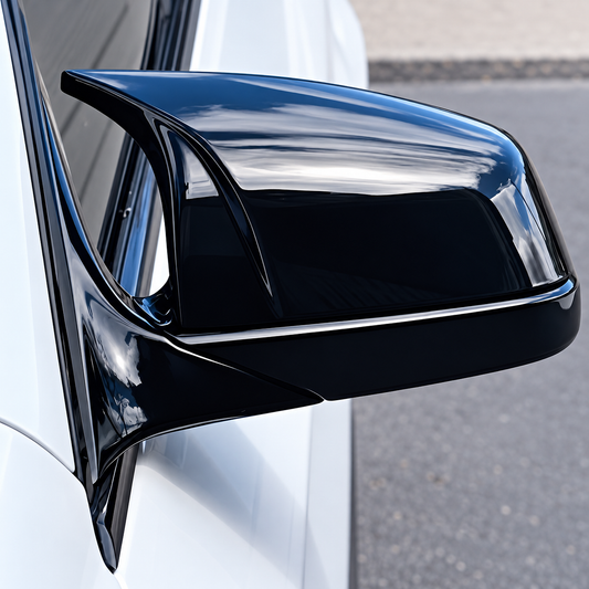Performance Spiegelkappen passend für BMW E60 E61 E63 E64 F07 F10 F11 F06 F12 F13 F01 F02 F03 F04 – Schwarz Hochglanz