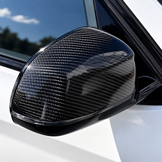 Performance Spiegelkappen passend für BMW G01 G02 G05 G06 G07 G08 – Echt Carbon ohne Spitze
