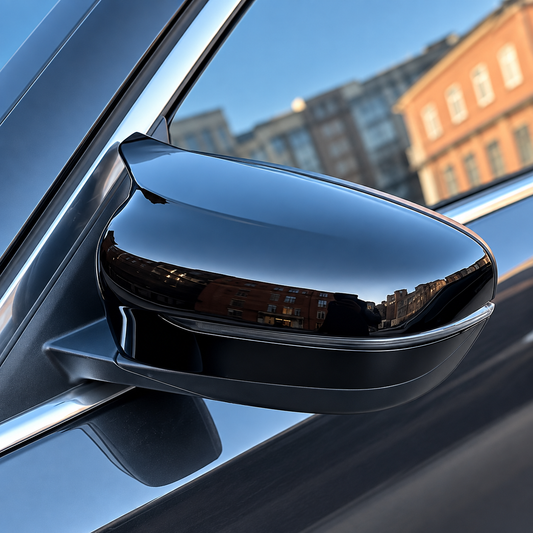Performance Spiegelkappen passend für BMW G42 G20 G21 G28 G22 G23 G26 G30 G31 G38 G32 G11 G12 G14 G15 G16 – Schwarz Hochglanz