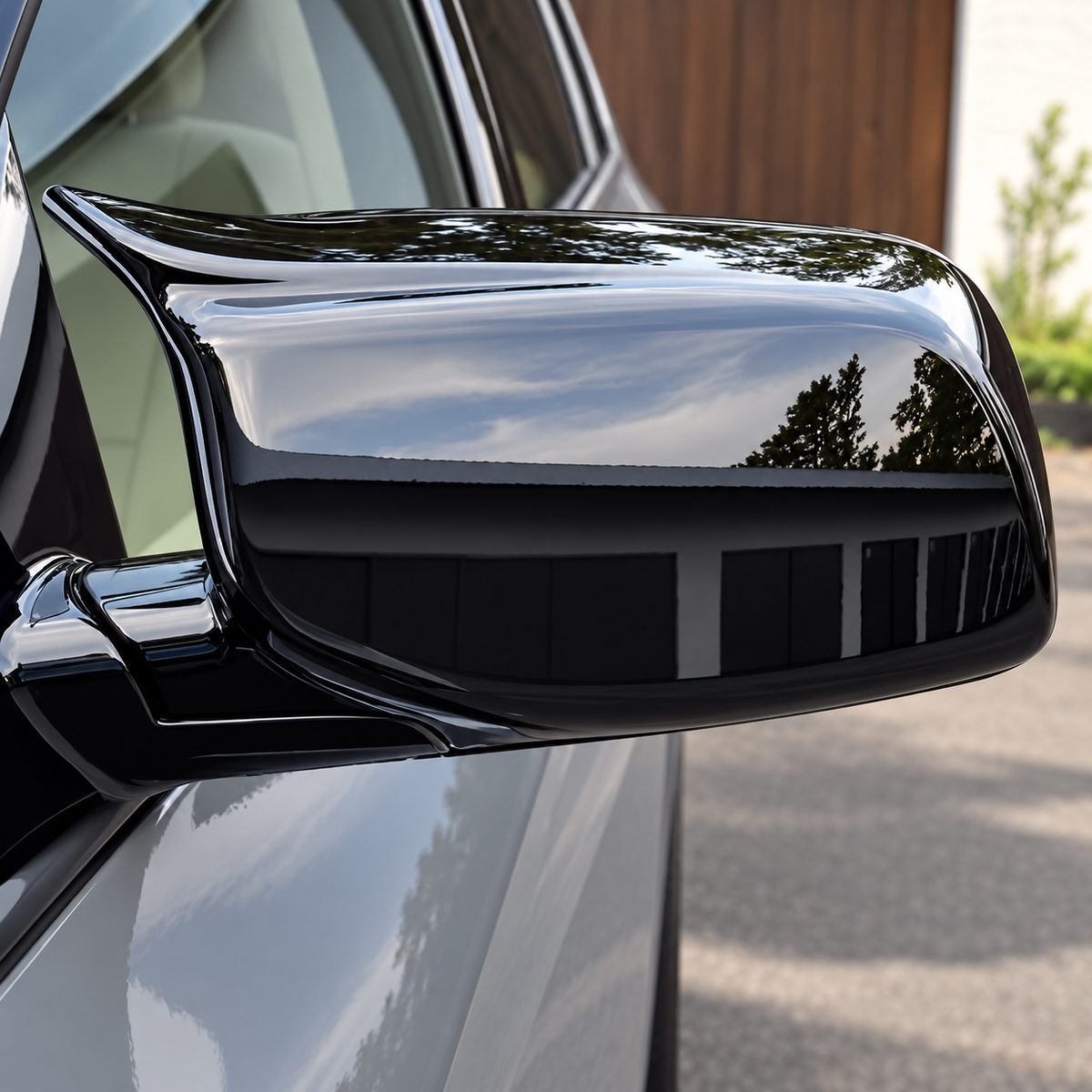 Performance Spiegelkappen passend für BMW E60 E61 E63 E64 – Schwarz Hochglanz