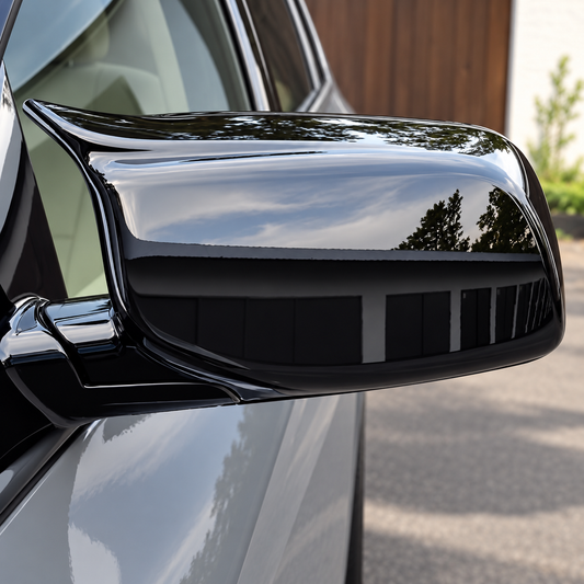 Performance Spiegelkappen passend für BMW E60 E61 E63 E64 – Schwarz Hochglanz