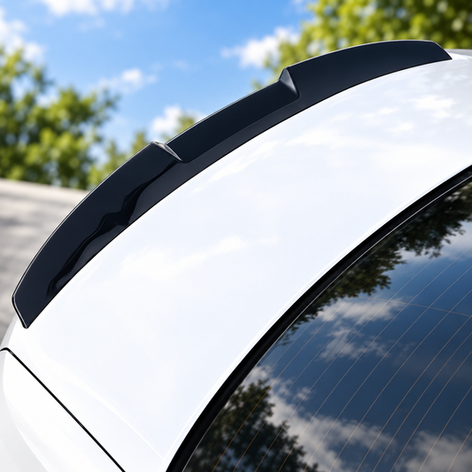 Universal Spoilerlippe 115/120 cm passend für BMW E30 E36 E46 E39 E60 E90 E92 F20 F30 F32 F10 – Schwarz Hochglanz